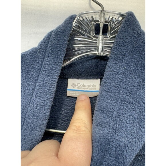 Columbia Navy Blue Fleece Full Zip Jacket Athletic Casual Women’s Size 1X - Picture 4 of 6